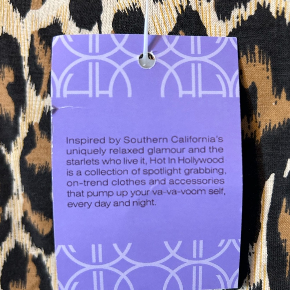 Hot In Hollywood Leopard Print Tank Size Medium NWT - Picture 5 of 5